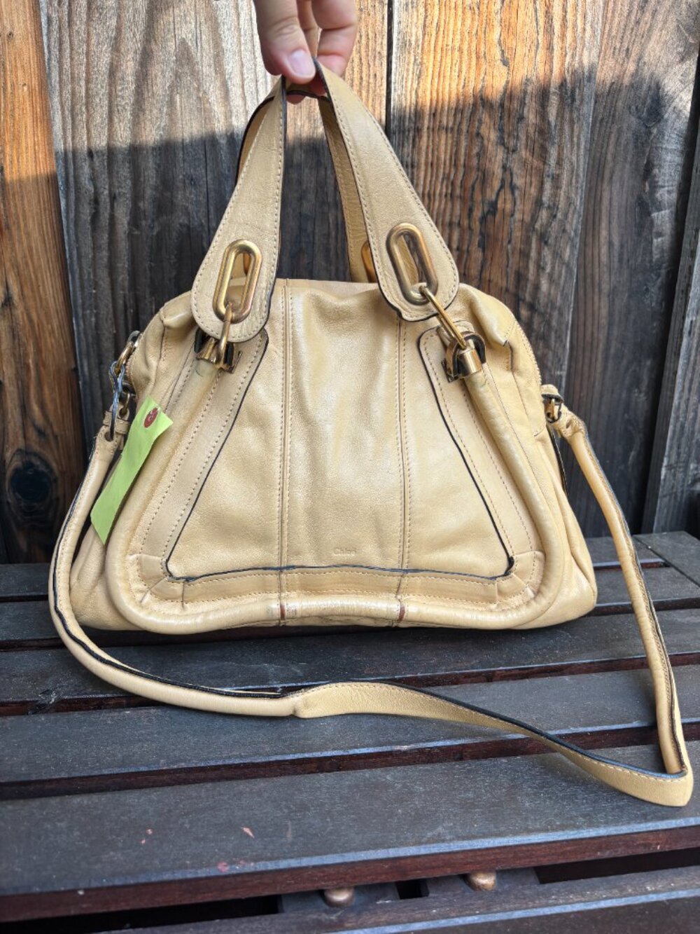 Chloe Hand Bag Brown Leather-Authentic